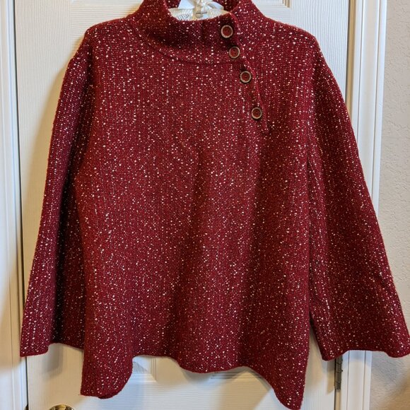 Habitat Confetti Funnel Neck Pullover Loose Fit Sweater - Picture 12 of 13